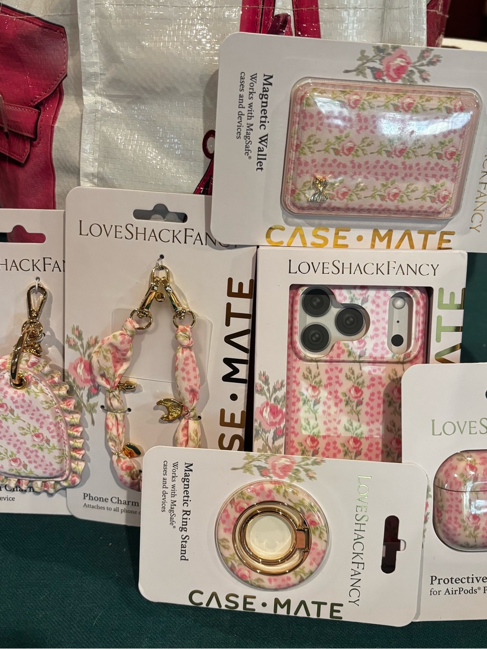 LoveShackFancy Case•Mate Pink Floral Phone Case 6 Piece Set Sold Out Everywhere
